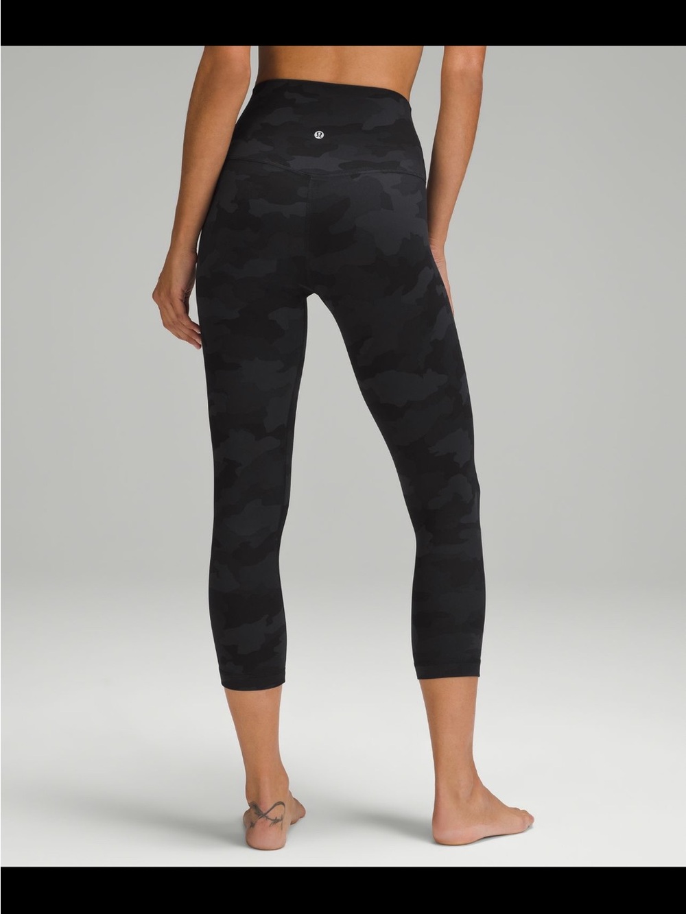 Lululemon Black Camo Align High-Rise Cropped Leggings